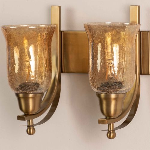 Crown Jewel Brass Double Sconce closeup