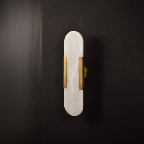 Nebula Wall Sconce Light Off Black Background