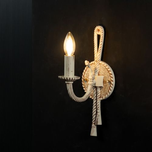 Aluminium Creme Cast Single Light Wall Lamp