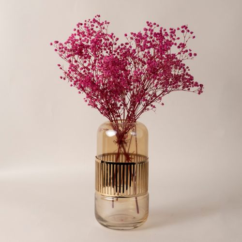 Amber Shade Luxury Golden Glass Vase - Medium
