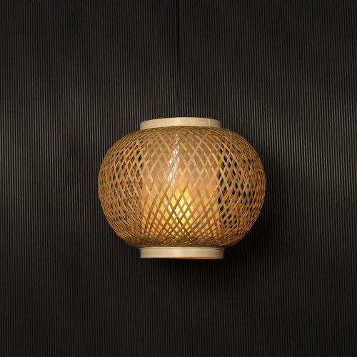 Bamboo Diamond Crossed Pendant Lamp