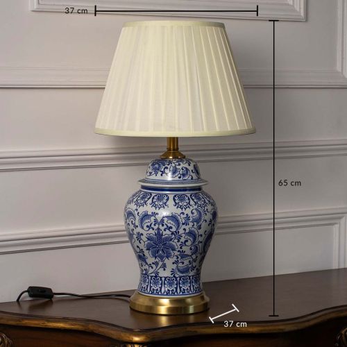 Blue & White Classic Table Lamp Dimensions