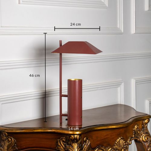 Cara Table Lamp - Paprika Finish Dimensions