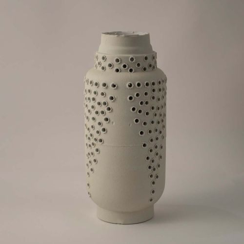 Ceramic Vase with Cutout Pattern