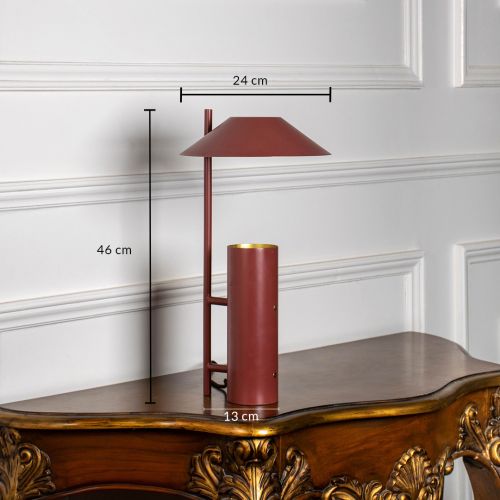 Cleo Table Lamp - Paprika Finish Dimensions