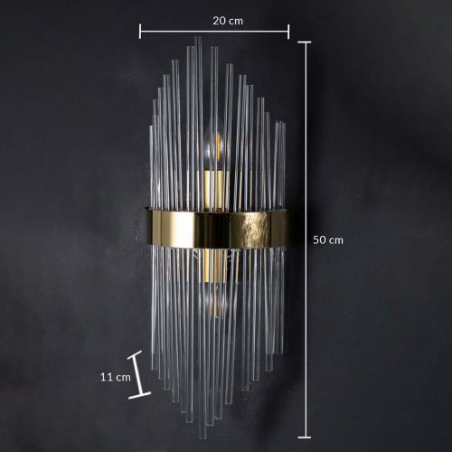 Modern Glass Ball Dropping Metal Wall Lamp