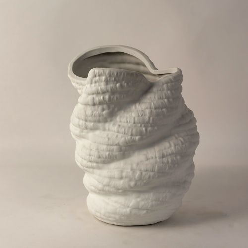 Decorative Ceramic Vase - White