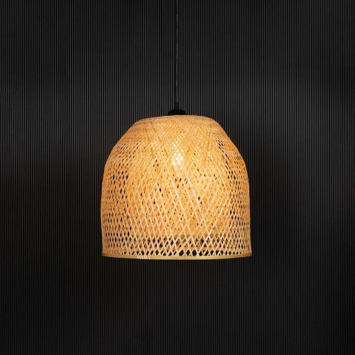 Doppio Grid Bamboo Pendant Light