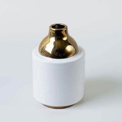 Ceramic Eliora Vase Desk Planter Gold - Flower Pot