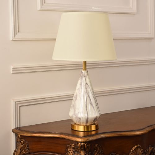 Erica Decorative Table Lamp for Living Room Light Off White Background