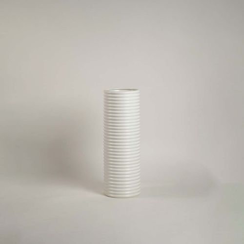 Gabina White Ceramic Floor Vase