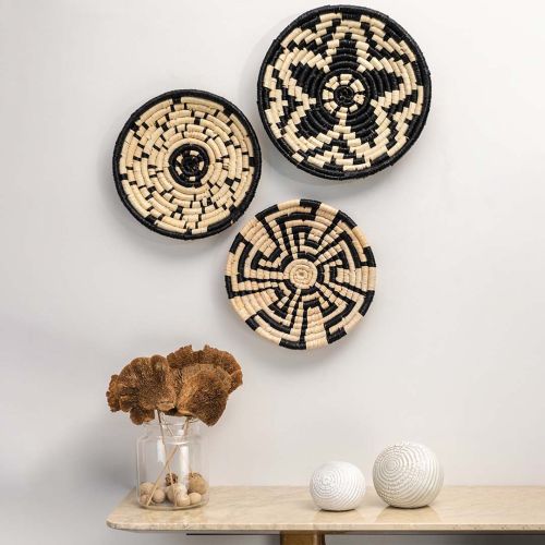 Abstract Decorative Hanging Wall Basket
