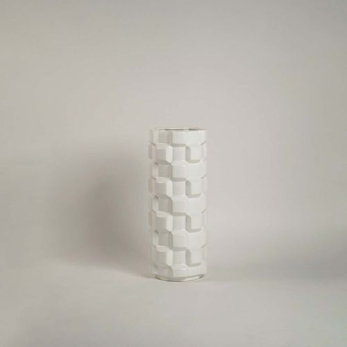 Jara Ceramic Floor Vase - White