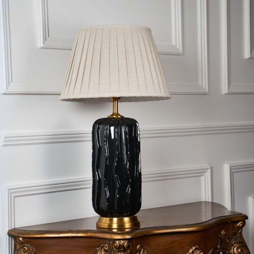 Marimo Black Ceramic Table Lamp