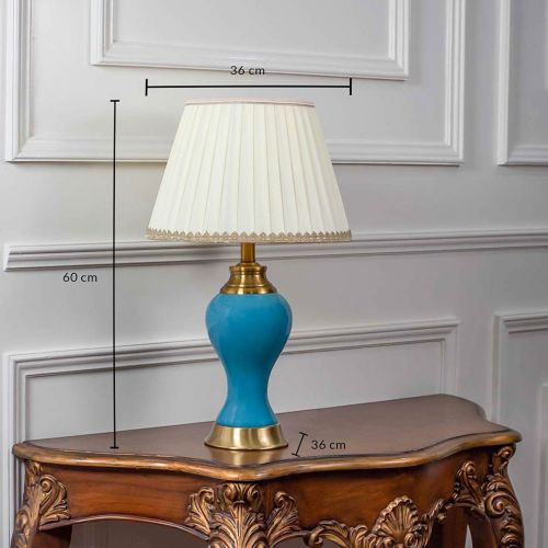 Maroq Table Lamp - Gold & Blue Dimensions