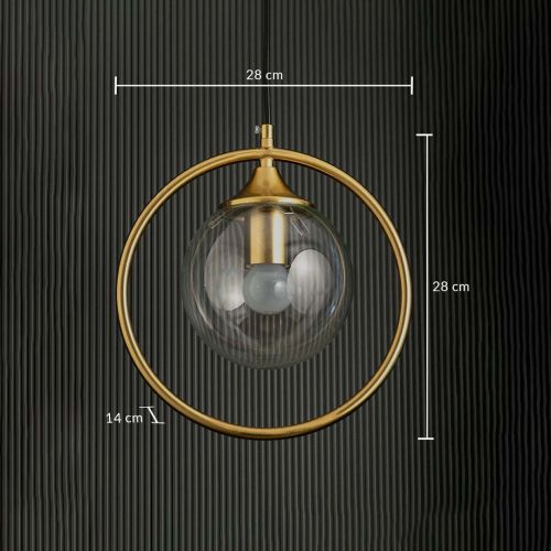 Modern Style Metal Ring Hanging Light