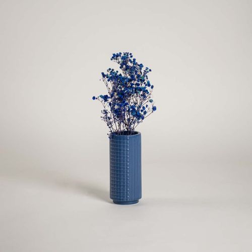 Nuru Ceramic Flower Vase - Blue