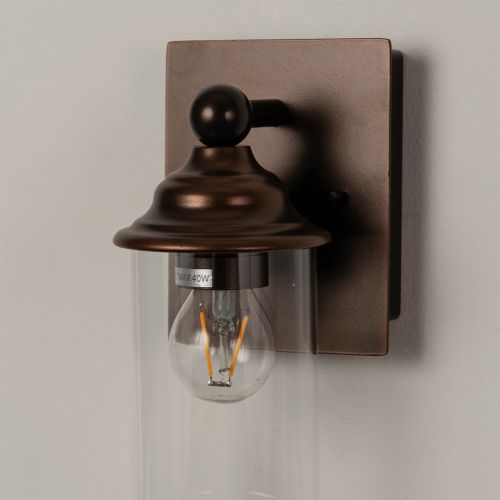 Colonial Alteza Brown Wall Lamp closeup