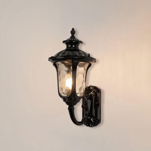 Black Villa Outdoor Wall Lamp - Small