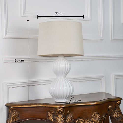 Perugia Ceramic Table Lamp Dimensions