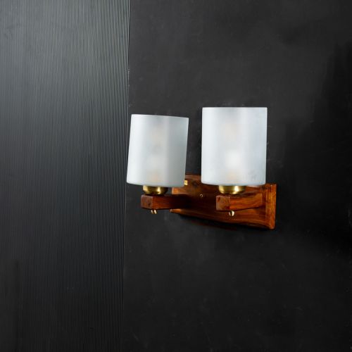 Polo Wooden Double Wall Lamp Sconce