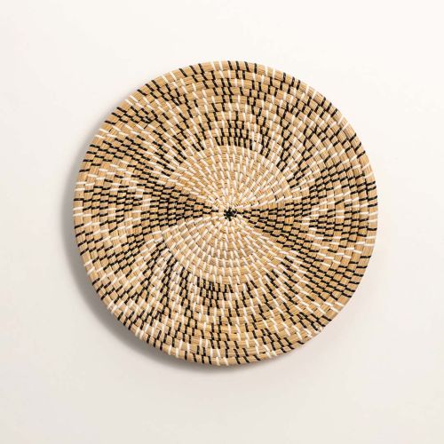 Spider Beige & Brown Handwoven Wall Basket