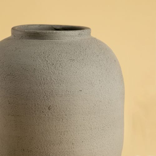 Milkstone Terracotta Vase Medium Closeup 1