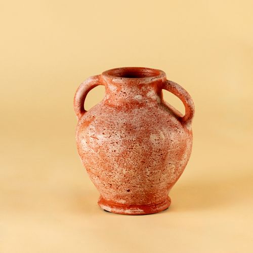 Crackled Terracotta Vase Small