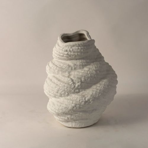 White Ceramic Vase & Pot