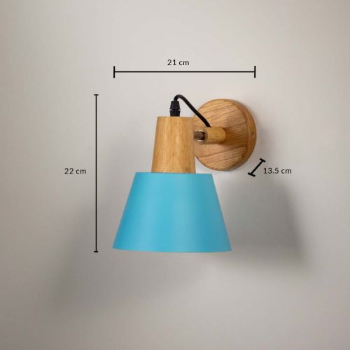 Empire Wooden Wall Light - Blue