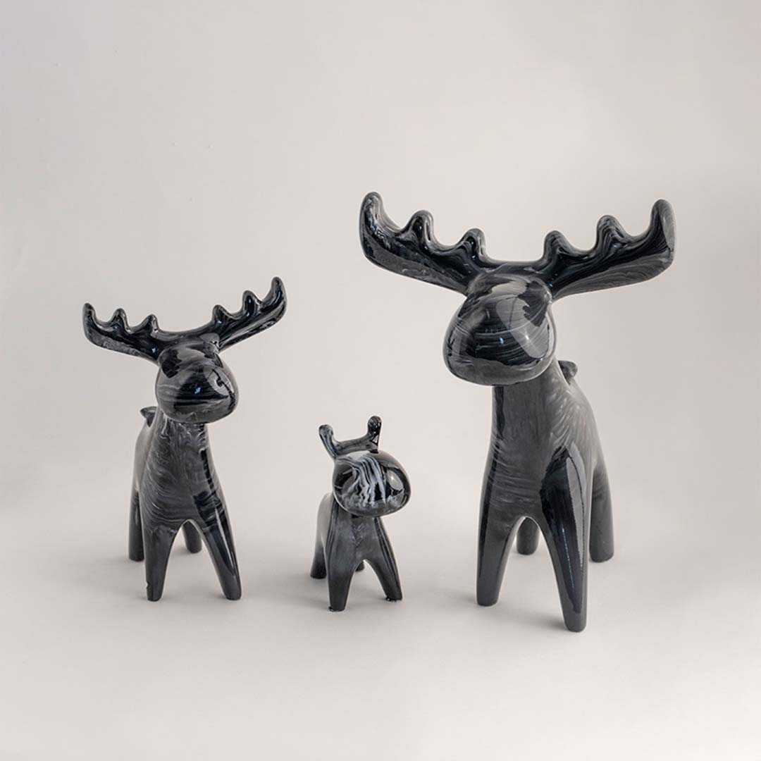 Deer Modern Art Desktop Sculptures Marble - Large