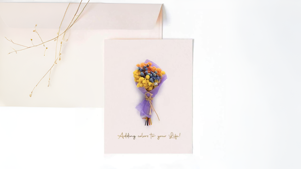 Handmade Dried Flower Cards are Perfect for Valentine’s Day