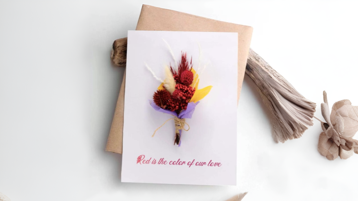 Steps to Create Dried Flower Handmade Cards