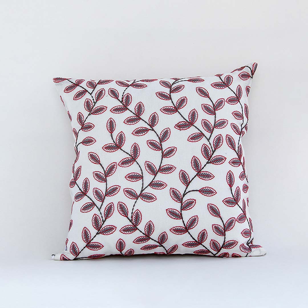 lowan_designer_red_embroidered_cushion_cover 1