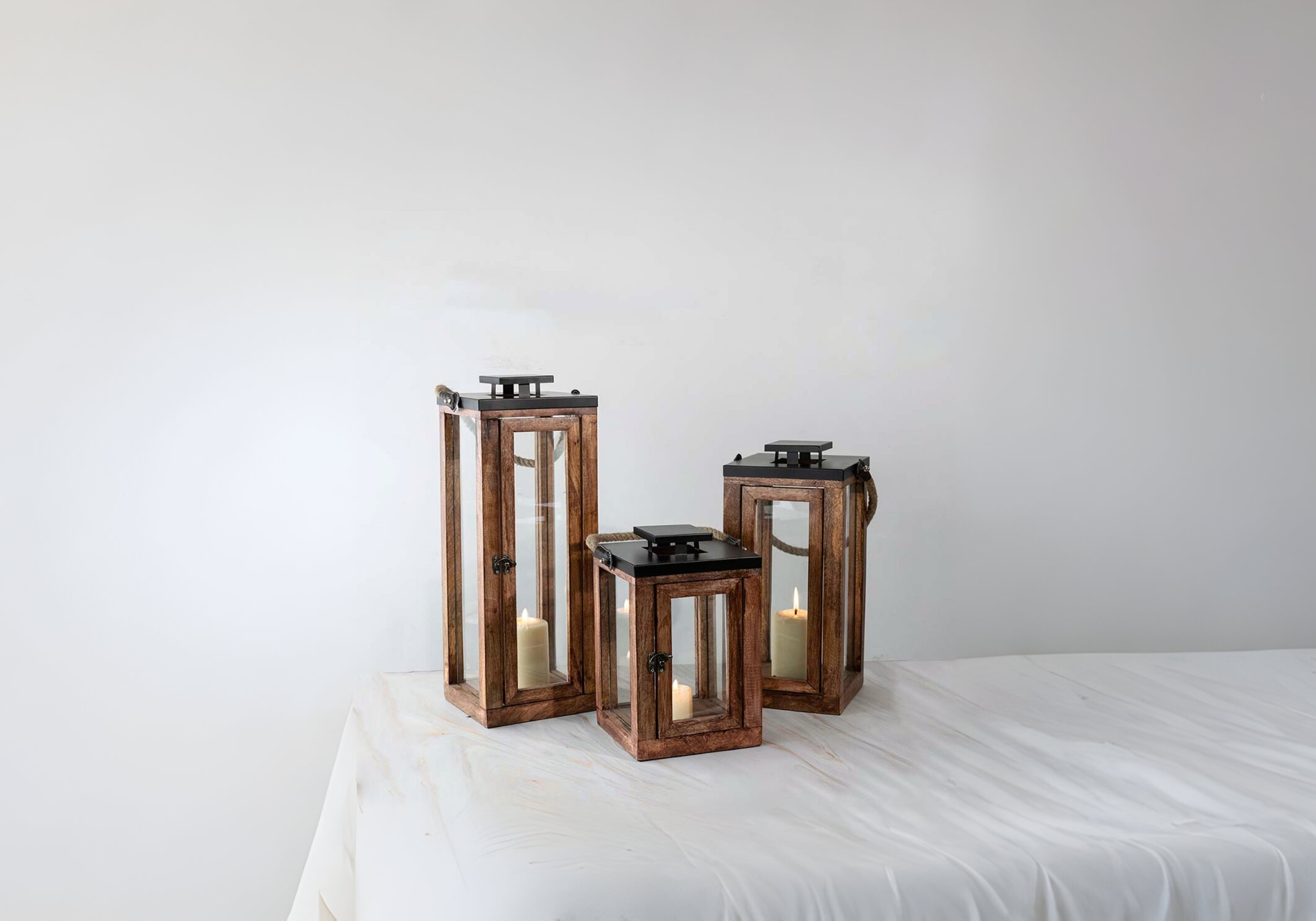 Wooden lanterns