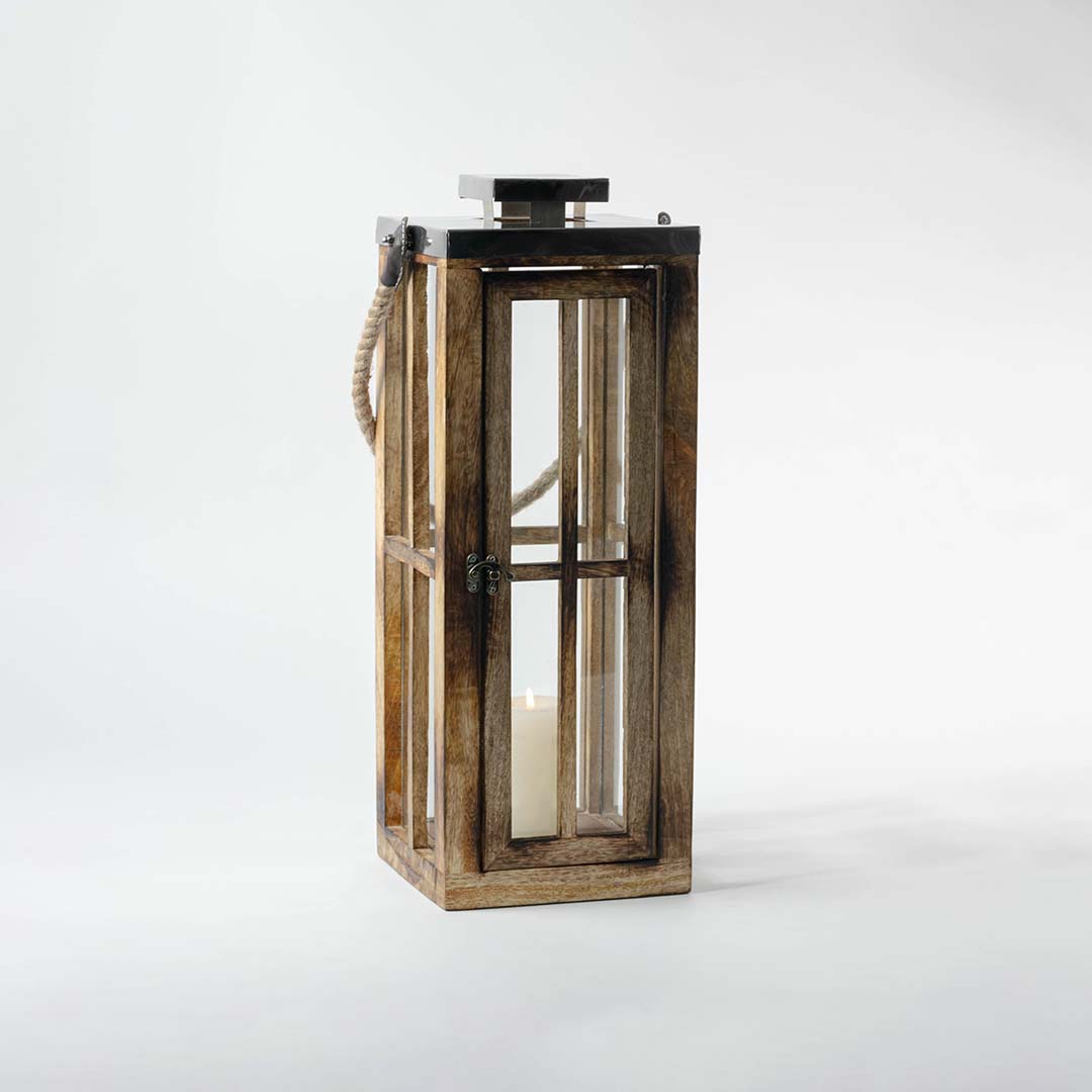 Ozigo-Brown-Wooden-Lantern-Large-Main