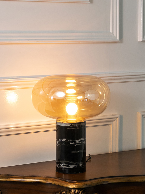 Nefol Black Marble Table Lamp